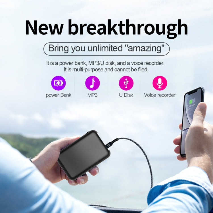 JNN Q75 Magnetic Smart Voice Recorder, Memory:64GB(Black)