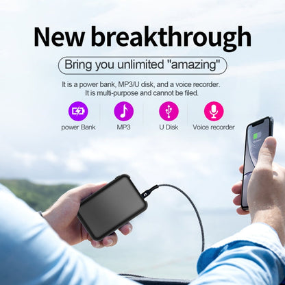 JNN Q75 Magnetic Smart Voice Recorder, Memory:64GB(Black)