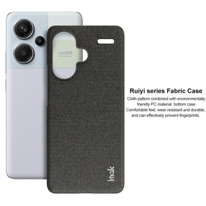 For Xiaomi Redmi Note 13 Pro+ 5G imak Ruiyi Series Cloth Texture PU + PC Phone Case(Light Grey)