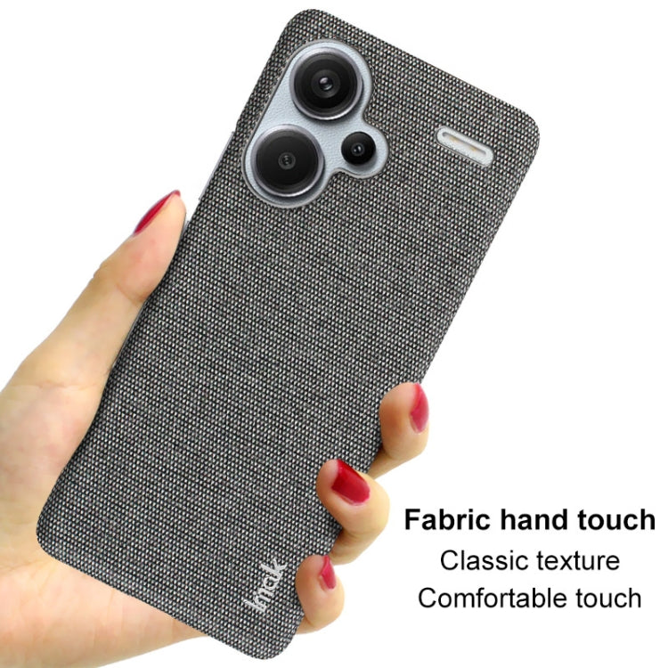 For Xiaomi Redmi Note 13 Pro+ 5G imak Ruiyi Series Cloth Texture PU + PC Phone Case(Light Grey)