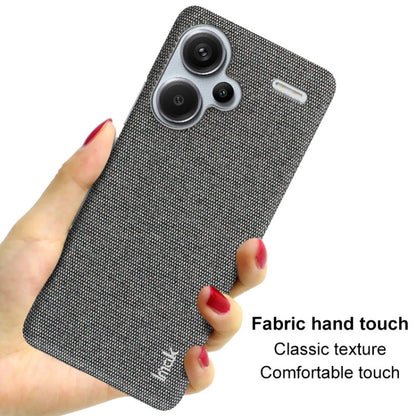 For Xiaomi Redmi Note 13 Pro+ 5G imak Ruiyi Series Cloth Texture PU + PC Phone Case(Light Grey)