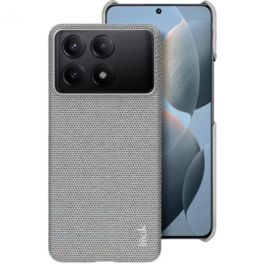 Pour Xiaomi Redmi K70 5G/K70 Pro 5G Coque de téléphone imak Ruiyi Series Texture Tissu PU + PC (Gris Clair)