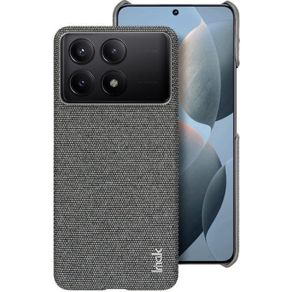 Pour Xiaomi Redmi K70 5G/K70 Pro 5G Coque de téléphone imak Ruiyi Series Texture Tissu PU + PC (Gris foncé)