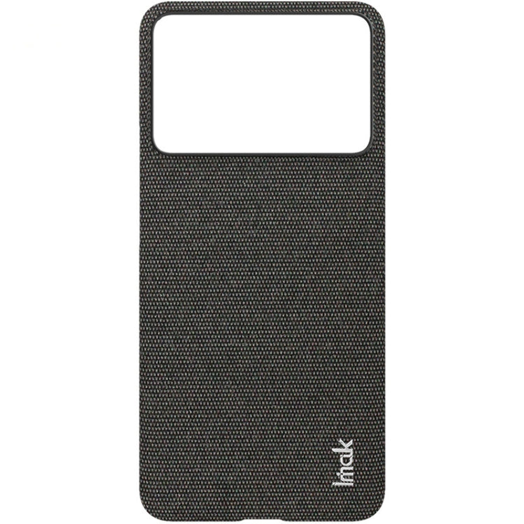 Pour Xiaomi Poco X6 Pro 5G/Redmi K70E 5G Coque de téléphone en tissu texturé PU + PC imak Ruiyi Series (Noir)
