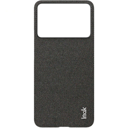 Pour Xiaomi Poco X6 Pro 5G/Redmi K70E 5G Coque de téléphone en tissu texturé PU + PC imak Ruiyi Series (Noir)