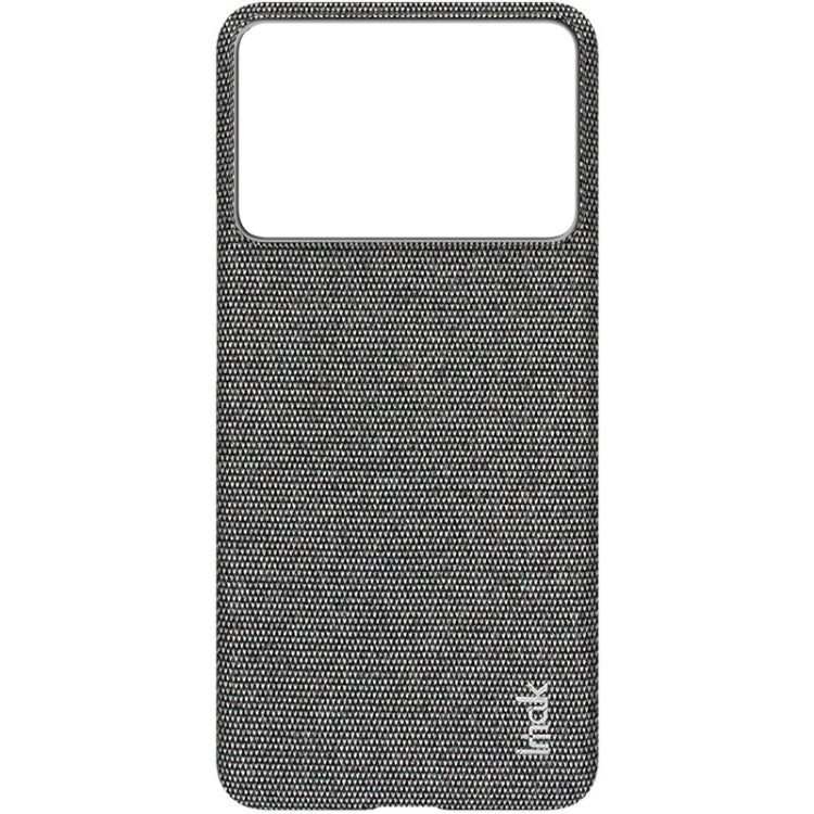 For Xiaomi Poco X6 Pro 5G/Redmi K70E 5G imak Ruiyi Series Cloth Texture PU + PC Phone Case(Dark Grey)