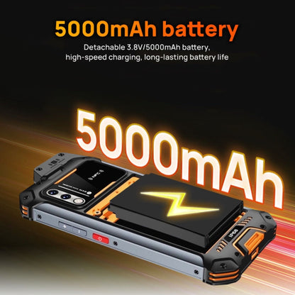 UNIWA W888 HD+ Rugged Phone, 4GB+64GB, 6.3 inch Android 11 Mediatek MT6765 Helio P35 Octa Core up to 2.3GHz, NFC, OTG, Network: 4G(Black Orange)