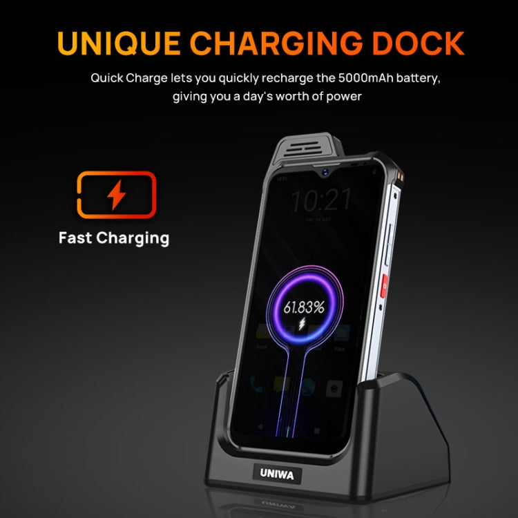 Téléphone robuste UNIWA W888 HD+, 4 Go de RAM + 64 Go de ROM, 6,3 pouces Android 11 Mediatek MT6765 Helio P35 Octa Core jusqu'à 2,3 GHz, NFC, OTG, Réseau: 4G (Noir)