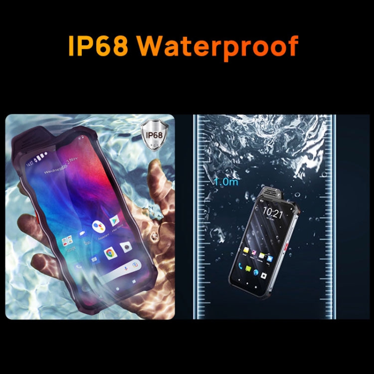 Téléphone robuste UNIWA W888 HD+, 4 Go de RAM + 64 Go de ROM, 6,3 pouces Android 11 Mediatek MT6765 Helio P35 Octa Core jusqu'à 2,3 GHz, NFC, OTG, Réseau: 4G (Noir)