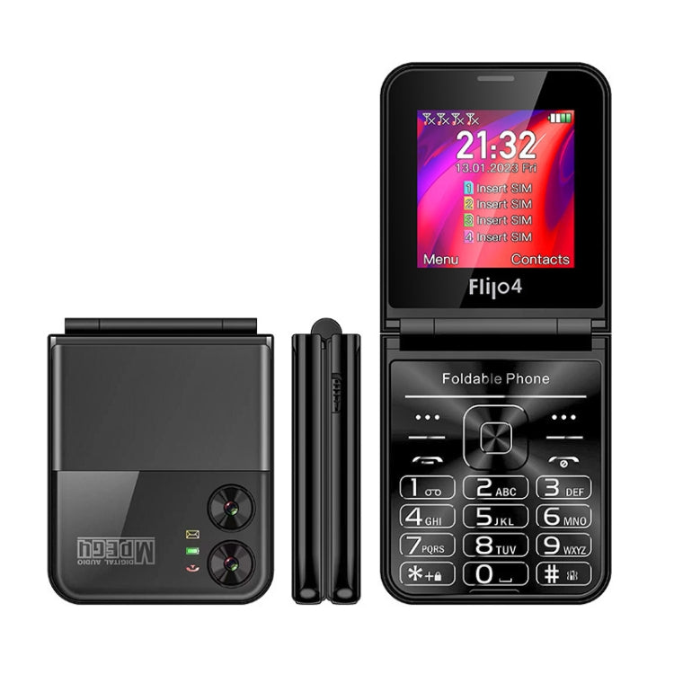 UNIWA F265 Flip Style Phone, 2.55 inch Mediatek MT6261D, FM, 4 SIM Cards, 21 Keys(Purple)