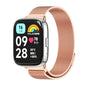 For Redmi Watch 3 Lite / Watch 3 Active Mijobs Milan Magnetic Metal Watch Band(Rose Gold)