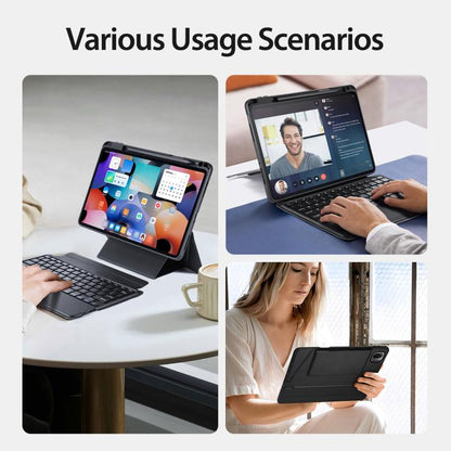 Pour Xiaomi Pad 5 / 5 Pro DUX DUCIS DK Étui clavier magnétique flottant en cuir avec support (Noir)
