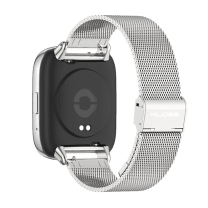 For Redmi Watch 3 Lite / Watch 3 Active Mijobs Milan Buckle Metal Watch Band(Silver)