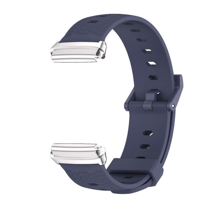 For Redmi Watch 3 Lite / Watch 3 Active Mijobs Honeycomb Texture TPU Watch Band(Midnight Blue Silver)