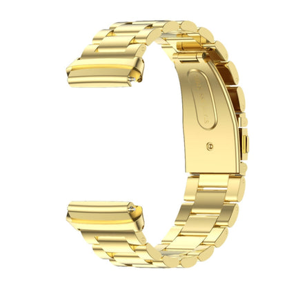 For Redmi Watch 3 Lite / Watch 3 Active Mijobs Three-Bead Metal Stainless Steel Watch Band(Gold)