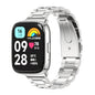 For Redmi Watch 3 Lite / Watch 3 Active Mijobs Three-Bead Metal Stainless Steel Watch Band(Silver)