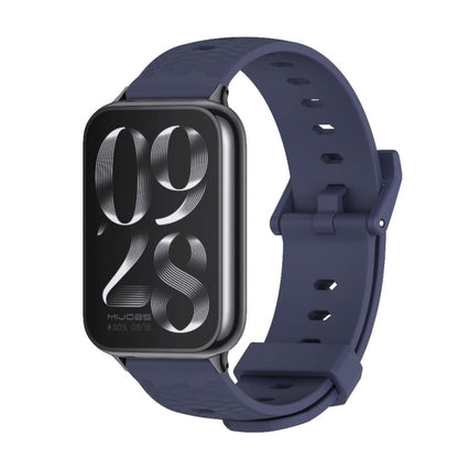 For Xiaomi Band 10 Pro / Redmi Watch 6 / 5 Mijobs Honeycomb Texture Silicone Watch Band(Midnight Blue Black)