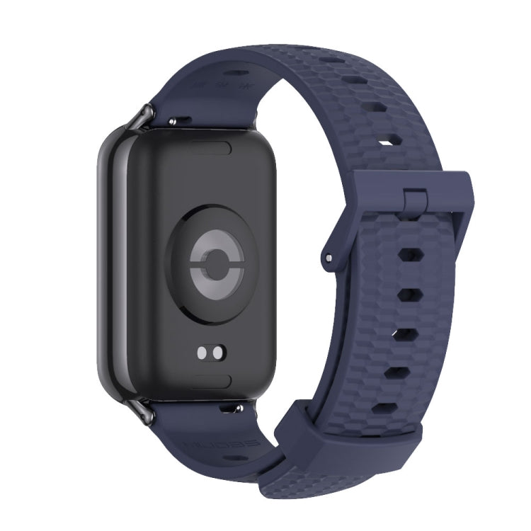 For Xiaomi Band 10 Pro / Redmi Watch 6 / 5 Mijobs Honeycomb Texture Silicone Watch Band(Midnight Blue Black)