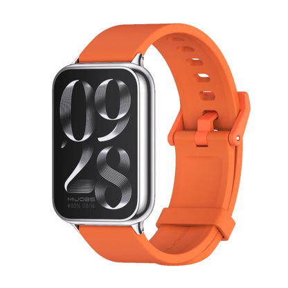 Pour Redmi Watch 6 / 5 / Xiaomi Band 9 Pro Mijobs Bracelet de montre respirant en silicone (Orange Argenté)