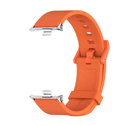 Pour Redmi Watch 6 / 5 / Xiaomi Band 9 Pro Mijobs Bracelet de montre respirant en silicone (Orange Argenté)