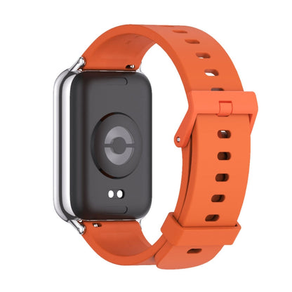 Pour Redmi Watch 6 / 5 / Xiaomi Band 9 Pro Mijobs Bracelet de montre respirant en silicone (Orange Argenté)