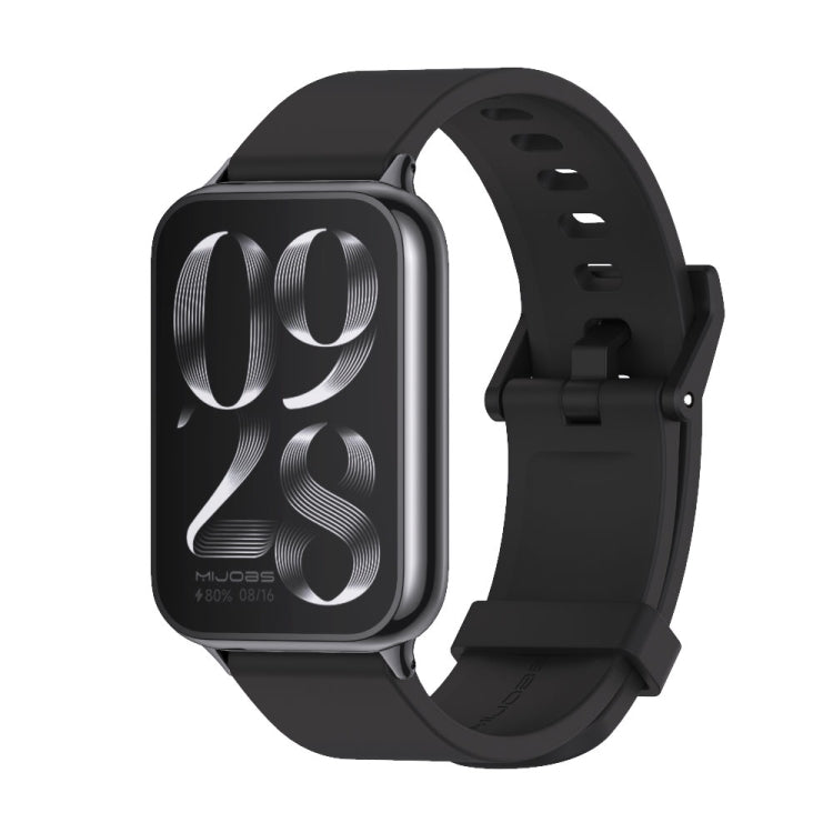 For Xiaomi Band 10 Pro / Redmi Watch 6 / 5 Mijobs Silicone Breathable Watch Band(Black)
