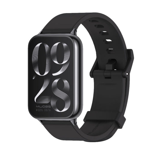 For Xiaomi Band 10 Pro / Redmi Watch 6 / 5 Mijobs Silicone Breathable Watch Band(Black)