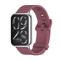 Pour Redmi Watch 6 / 5 / Xiaomi Band 9 Pro Bracelet de montre Mijobs en silicone respirant (rouge vin + argent)