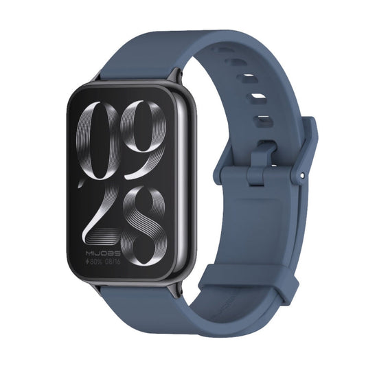 For Xiaomi Band 10 Pro / Redmi Watch 6 / 5 Mijobs Silicone Breathable Watch Band(Midnight Blue+Black)