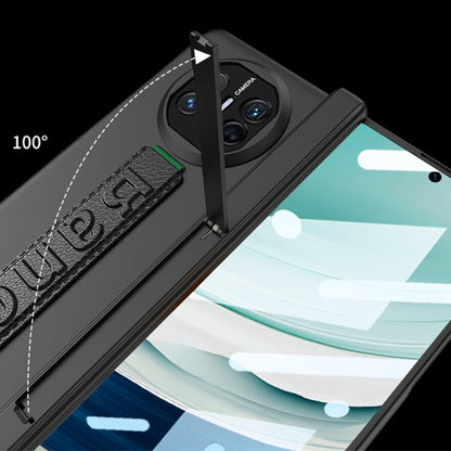 For Huawei Mate X5 GKK Wristband Integrated HD Film Magnetic Hinge Phone Case(Silver)