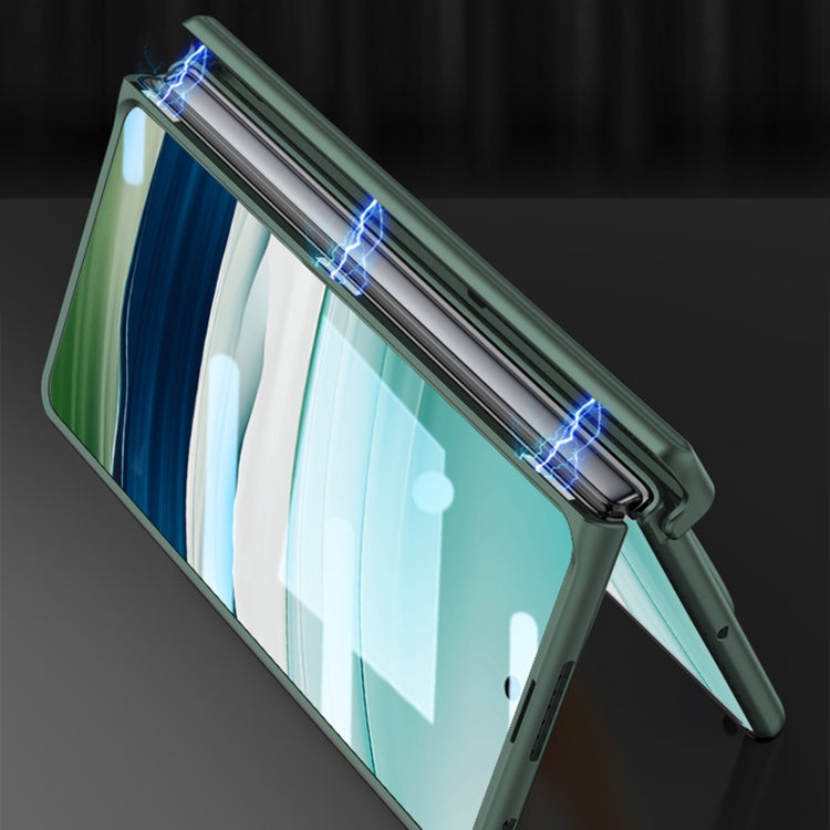 For Huawei Mate X5 GKK Wristband Integrated HD Film Magnetic Hinge Phone Case(Silver)