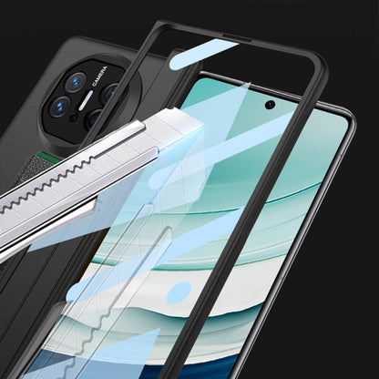 For Huawei Mate X5 GKK Wristband Integrated HD Film Magnetic Hinge Phone Case(Silver)