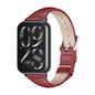 For Xiaomi Band 10 Pro / Redmi Watch 6 / 5 Mijobs Genuine Leather Slim Watch Band(Red Black)