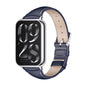 For Xiaomi Band 10 Pro / Redmi Watch 6 / 5 Mijobs Genuine Leather Slim Watch Band(Blue Silver)