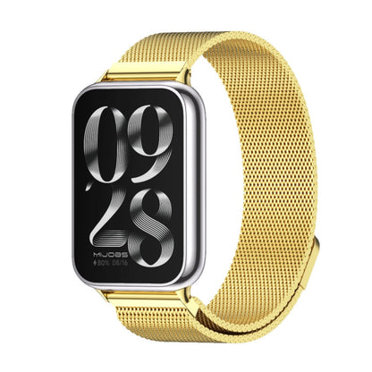 Pour Redmi Watch 6 / 5 / Xiaomi Band 9 Pro Mijobs Milan Bracelet de montre magnétique en acier inoxydable (Or)