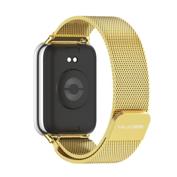 Pour Redmi Watch 6 / 5 / Xiaomi Band 9 Pro Mijobs Milan Bracelet de montre magnétique en acier inoxydable (Or)