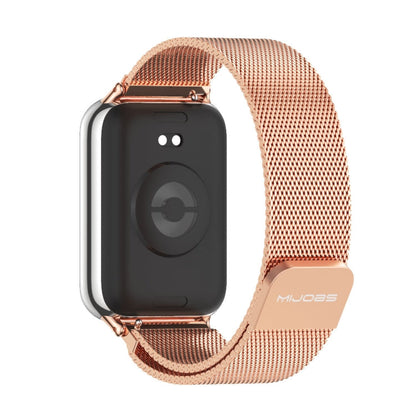 For Xiaomi Band 10 Pro / Redmi Watch 6 / 5 Mijobs Milan Magnetic Stainless Steel Watch Band(Rose Gold)
