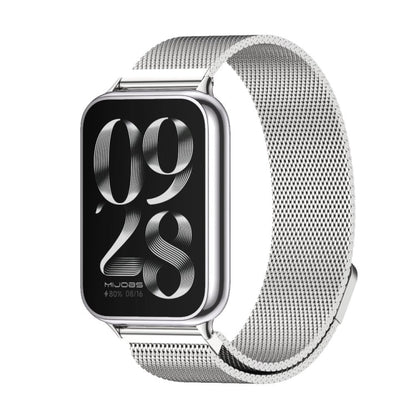 For Xiaomi Band 10 Pro / Redmi Watch 6 / 5 Mijobs Milan Magnetic Stainless Steel Watch Band(Silver)