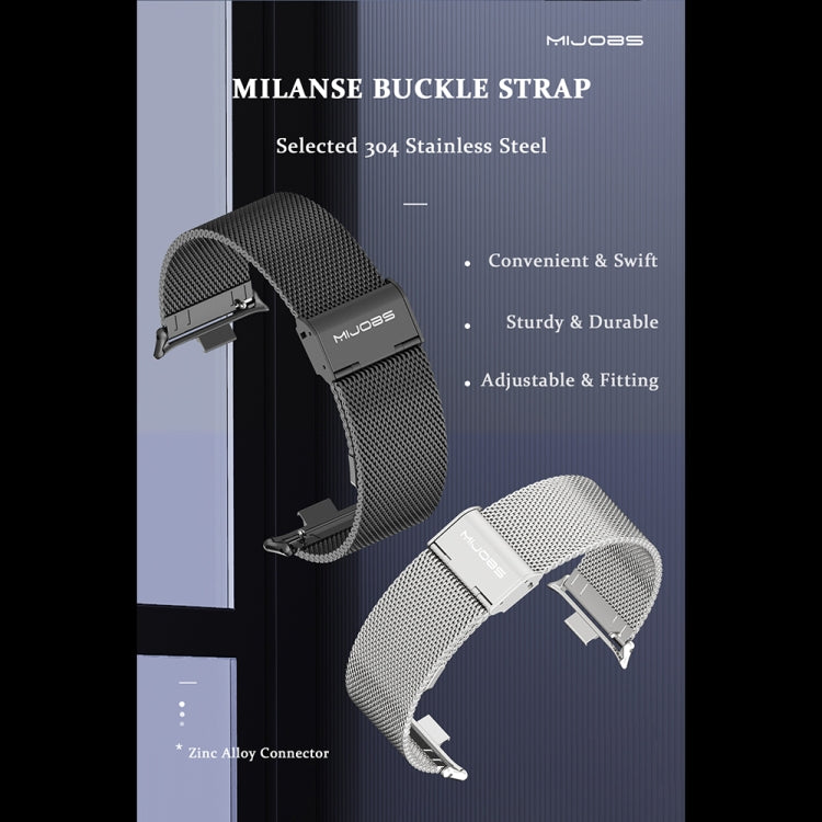 Pour Redmi Watch 6 / 5 / Xiaomi Band 9 Pro Mijobs Milan Bracelet de montre magnétique en acier inoxydable (Or)
