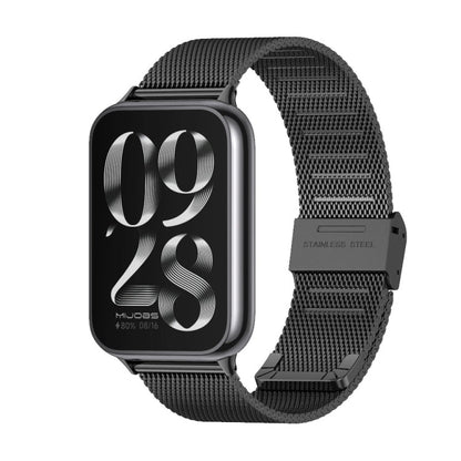 For Xiaomi Band 10 Pro / Redmi Watch 6 / 5 Mijobs Milan Buckle Stainless Steel Watch Band(Black)