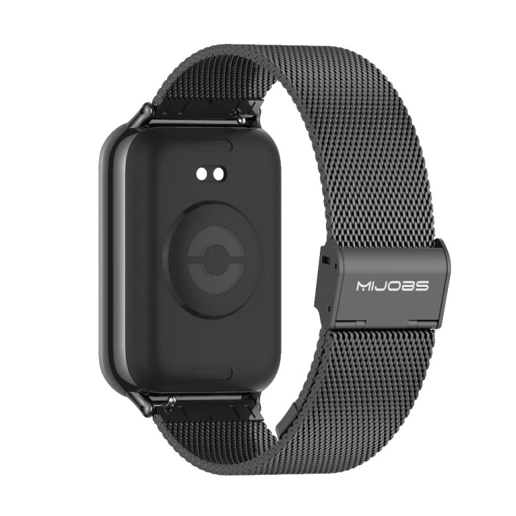For Xiaomi Band 10 Pro / Redmi Watch 6 / 5 Mijobs Milan Buckle Stainless Steel Watch Band(Black)