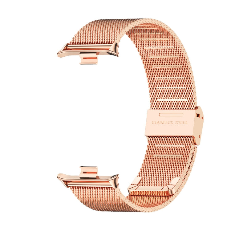 For Xiaomi Band 10 Pro / Redmi Watch 6 / 5 Mijobs Milan Buckle Stainless Steel Watch Band(Rose Gold)