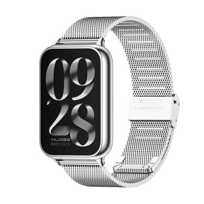 For Xiaomi Band 10 Pro / Redmi Watch 6 / 5 Mijobs Milan Buckle Stainless Steel Watch Band(Silver)