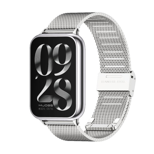 For Xiaomi Band 10 Pro / Redmi Watch 6 / 5 Mijobs Milan Buckle Stainless Steel Watch Band(Silver)