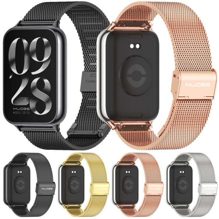 For Xiaomi Band 10 Pro / Redmi Watch 6 / 5 Mijobs Milan Buckle Stainless Steel Watch Band(Gold)
