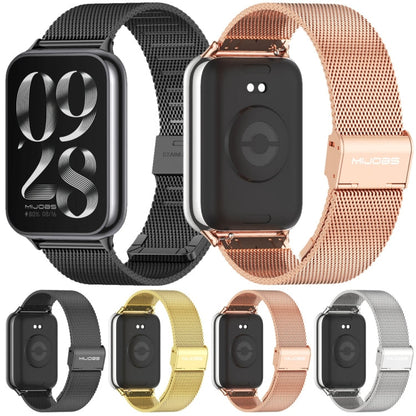 For Xiaomi Band 10 Pro / Redmi Watch 6 / 5 Mijobs Milan Buckle Stainless Steel Watch Band(Gold)