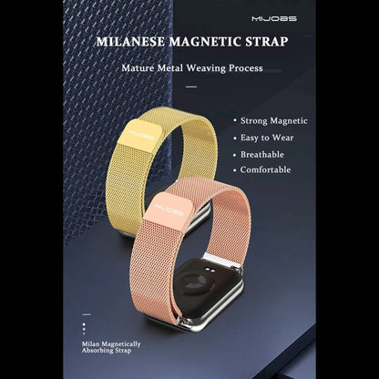For Xiaomi Band 10 Pro / Redmi Watch 6 / 5 Mijobs Milan Buckle Stainless Steel Watch Band(Rose Gold)