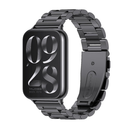 For Xiaomi Band 10 Pro / Redmi Watch 6 / 5 Mijobs Three Beads Stainless Steel Watch Band(Black)