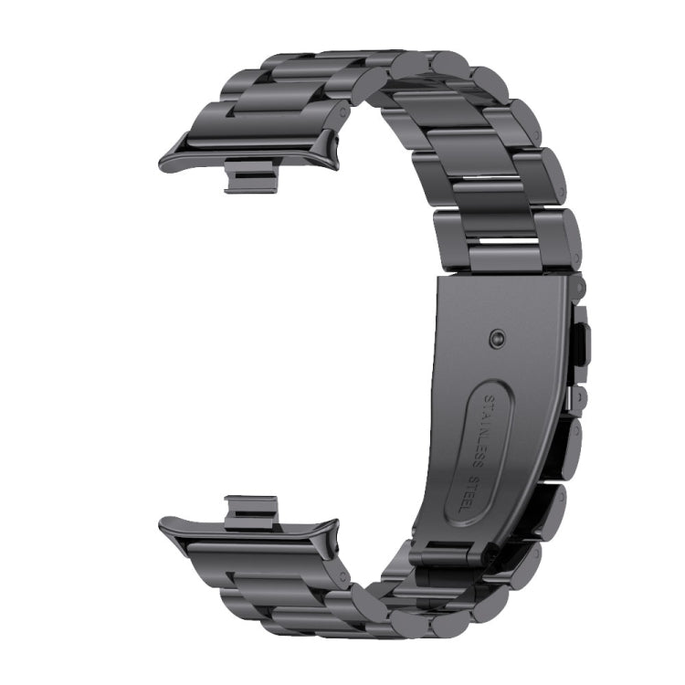 For Xiaomi Band 10 Pro / Redmi Watch 6 / 5 Mijobs Three Beads Stainless Steel Watch Band(Black)