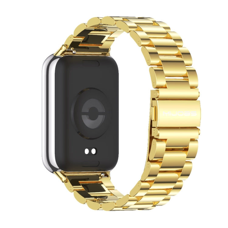 For Xiaomi Band 10 Pro / Redmi Watch 6 / 5 Mijobs Three Beads Stainless Steel Watch Band(Gold)